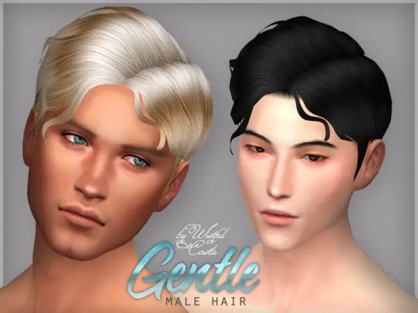 The Sims Resource: Gentle   male hair by WistfulCastle for Sims 4