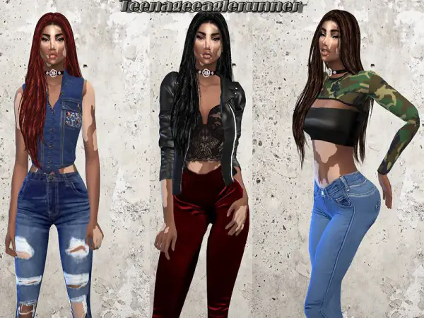 The Sims Resource: Let Loose Hair Recolored by  Teenageeaglerunner Select Artist for Sims 4