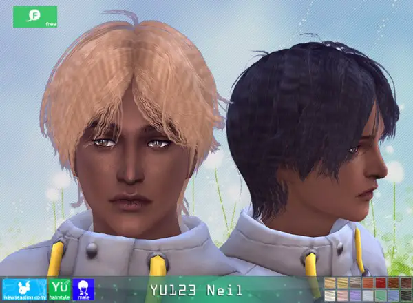 NewSea: YU123 Nail Hair for Sims 4