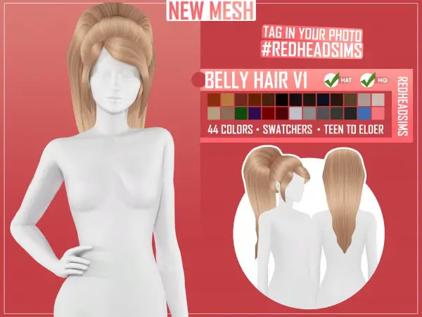 Coupure Electrique: Belly Hair for Sims 4
