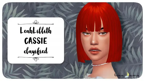 Luna Sims: Leahlillith`s Cassie Hair Clayified for Sims 4