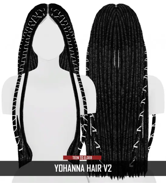 Coupure Electrique: Yohanna Hair V2 for Sims 4