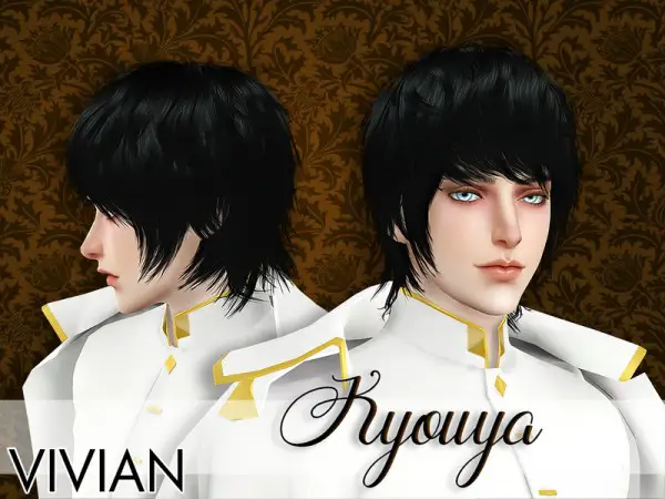 The Sims Resource: Hair Kyouya by VivianDang for Sims 4