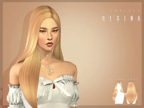 Enrique: Regina Hair for Sims 4