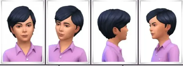 Birksches sims blog: Mid Swept Kids Hair for Sims 4