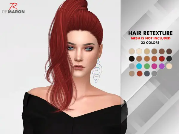 The Sims Resource: Nightcrawler`s Divine hair retextured by Remaron for Sims 4