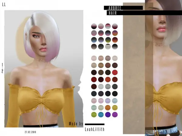 The Sims Resource: Aubree Hair by LeahLillith for Sims 4