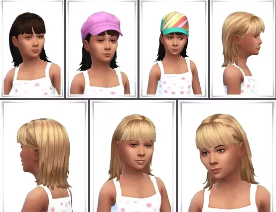 Birksches sims blog: Girl MCP Hair retextured for Sims 4