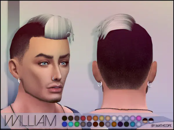 The Sims Resource: William Hair by Mathcope for Sims 4