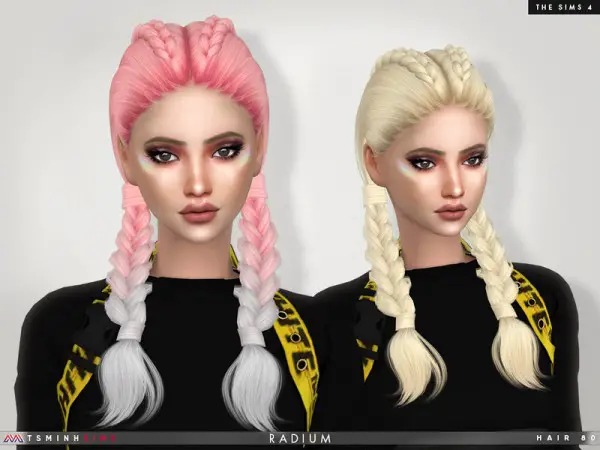 The Sims Resource: Radium Hair 80 by TsminhSims for Sims 4