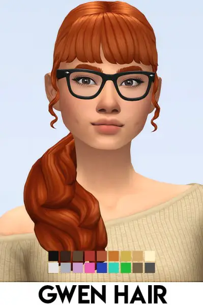 IMVikai: Gwen Hair for Sims 4