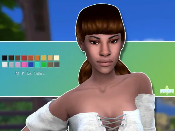 The Sims Resource: Cinderella hair reextured by TekriSims for Sims 4