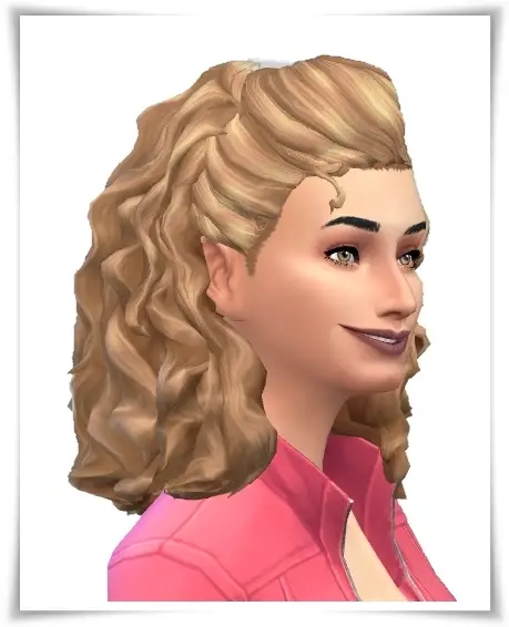 Birksches sims blog: Curls with Hair Slide for Sims 4