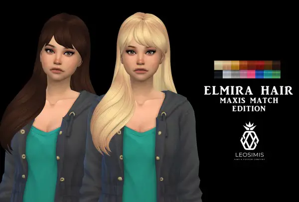 Leo 4 Sims: Elmira Hair MM for Sims 4