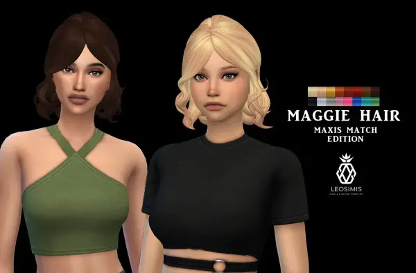 Leo 4 Sims: Maggie Hair MM for Sims 4