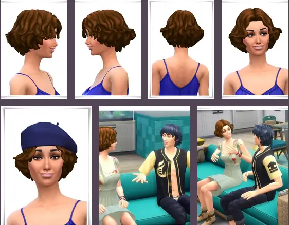 Birksches sims blog: Teased Curly Hair for Sims 4
