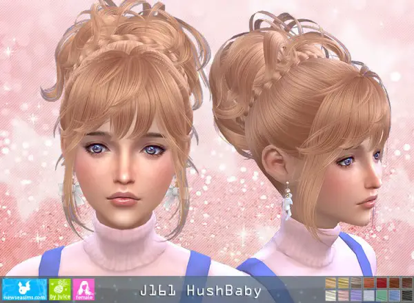 NewSea: J161 Hush Baby hair for Sims 4