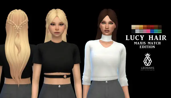 Leo 4 Sims: Lucy hair retextured for Sims 4