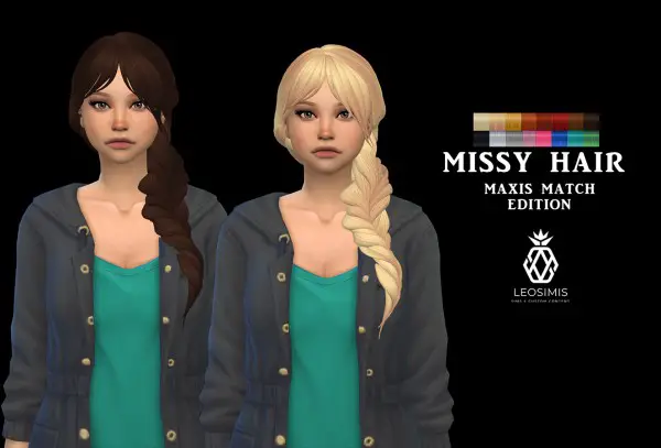 Leo 4 Sims: Missy Hair for Sims 4