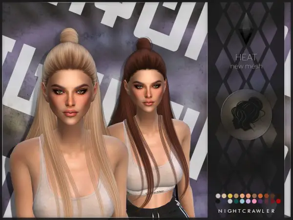 The Sims Resource: Heat hair by Nightcrawler for Sims 4
