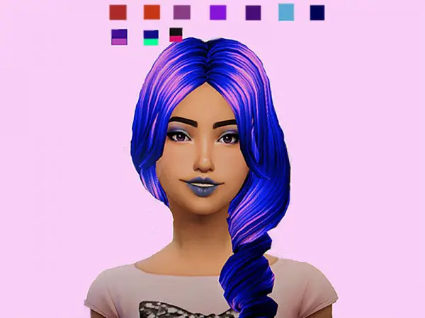 The Sims Resource: Hair Retextured and Recolored by JazzyXsims19 for Sims 4