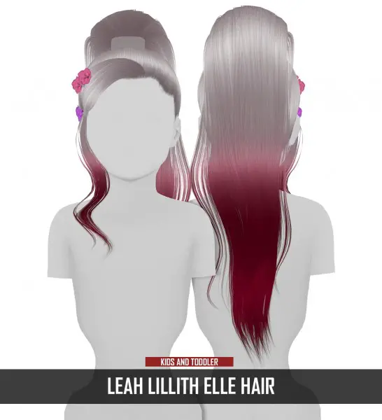 Coupure Electrique: LeahLillith`s Elle hair retextured   kids and toddlers version for Sims 4