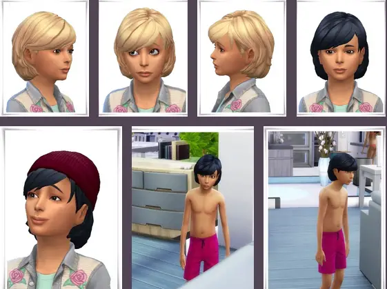 Birksches sims blog: Howard’s Bob hair for Sims 4