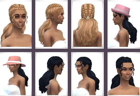 Birksches sims blog: Long Hair Dutch Braids Hair for Sims 4