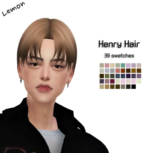 Lemon: Henry Hair for Sims 4