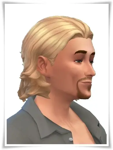 Birksches sims blog: Slick Back Half Long ~ Sims 4 Hairs