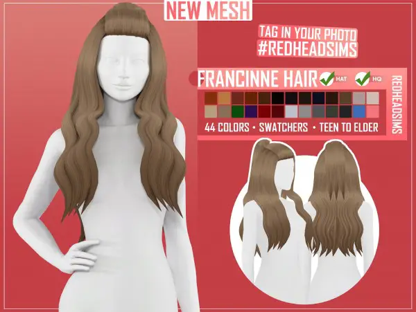 Coupure Electrique: Francinne Hair for Sims 4