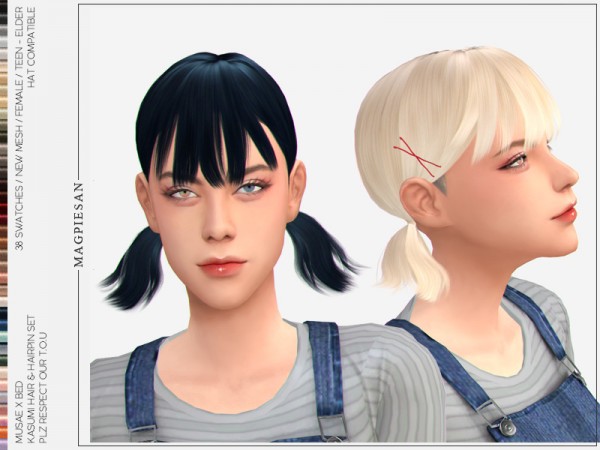 Effie: Kasumi Hair set for Sims 4