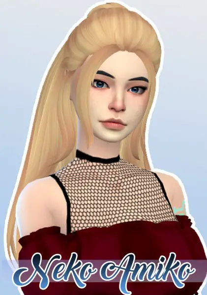 Neko Amiko: Nightcrawler`s VANILLA hair retextured for Sims 4