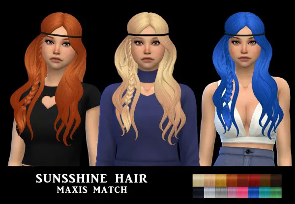 Leo 4 Sims: Sunshine Hair for Sims 4