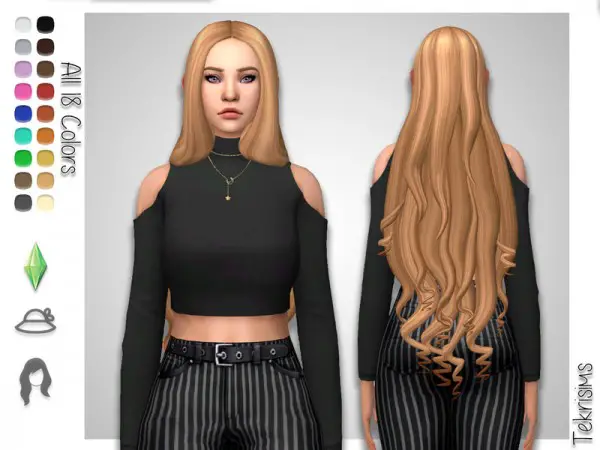 The Sims Resource: Princess hair by TekriSims for Sims 4