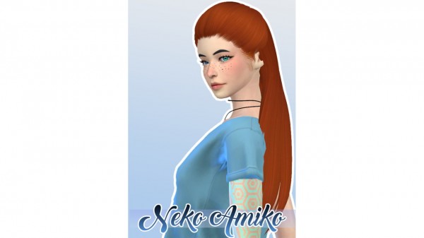 Neko Amiko: Anto`s Blohm hair retextured for Sims 4