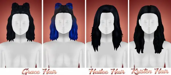 In My Dreams: Rose   Hair Pack for Sims 4