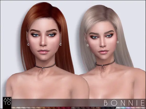 The Sims Resource: Bonnie Hair by Anto for Sims 4