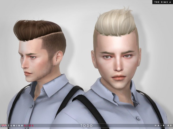 The Sims Resource: Todd Hair 85 by TsminhSims for Sims 4