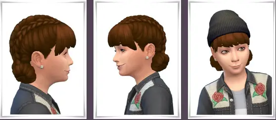 Birksches sims blog: Girl’s Braided Buns Hair for Sims 4