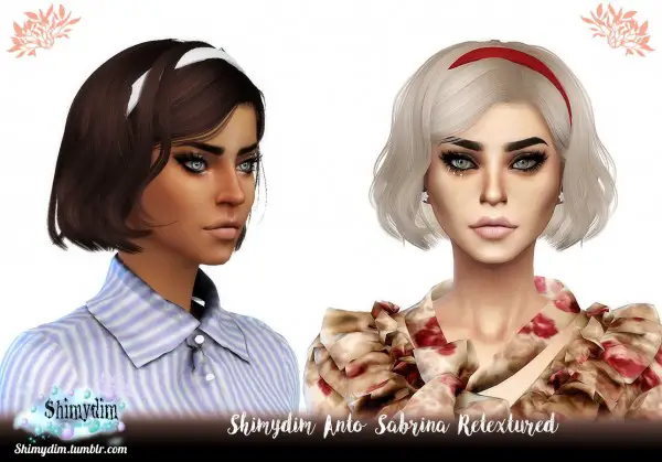 Shimydim: Anto`s Sabrina hair retextured for Sims 4