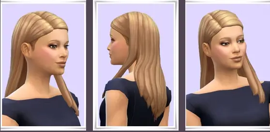 Birksches sims blog: Side Part Straight Hair for Sims 4