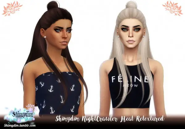 Shimydim: NightCrawler`s Heat hair retextured for Sims 4