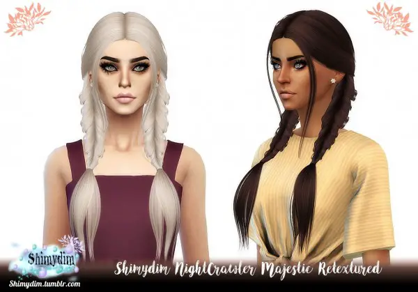 Shimydim: NightCrawler`s Majestic Hair Retextured for Sims 4