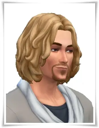 Birksches sims blog: Chin Waves hair for Him for Sims 4