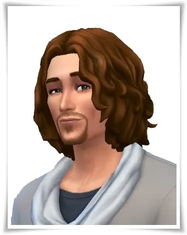 Birksches sims blog: Chin Waves hair for Him for Sims 4
