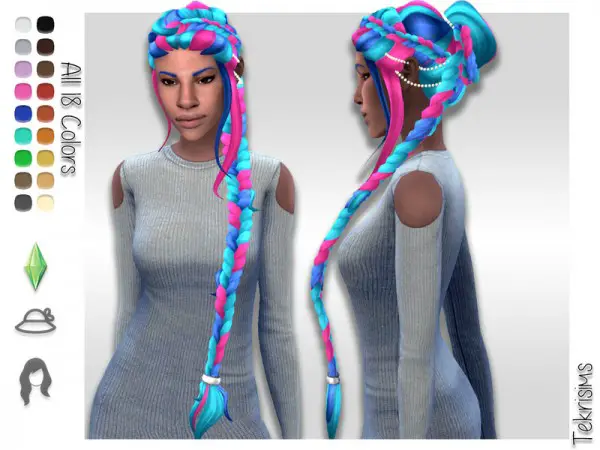 The Sims Resource: Nadia Hair by TekriSims for Sims 4