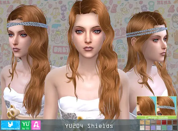 NewSea: Yu204 Shields hair for Sims 4