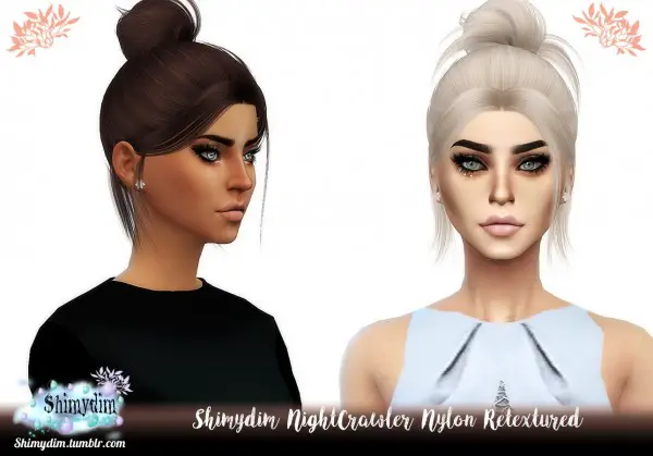 Shimydim: NightCrawler`s Nylon Hair Retextured for Sims 4