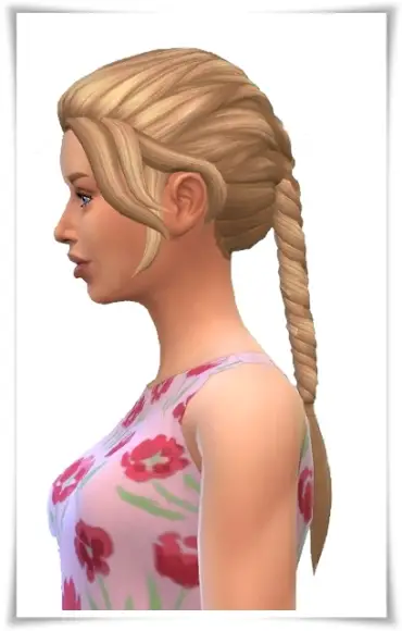 Birksches sims blog: Lose Side French Braids for Sims 4
